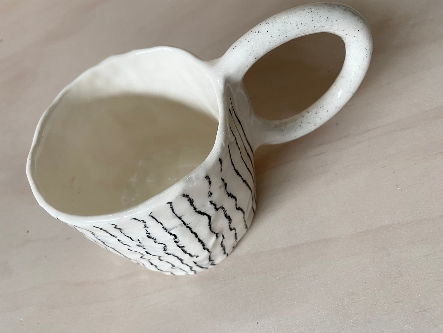 Charcoal stripe mug
